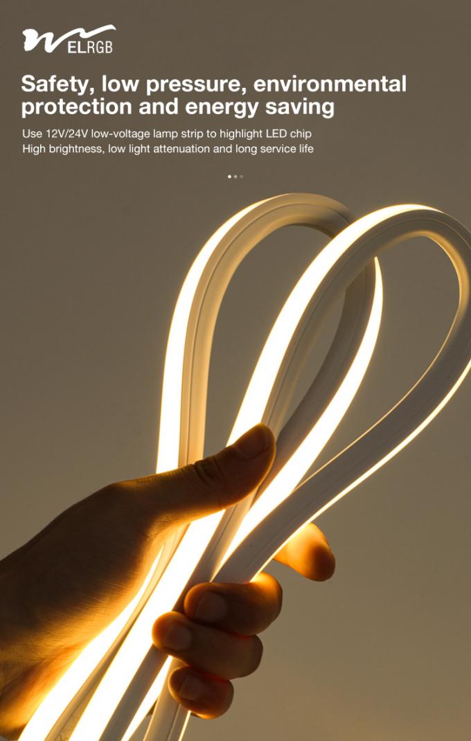 Embedded Silicone Sleeve Neon Led Strip 12V 24V Led Strip Dimmable 9