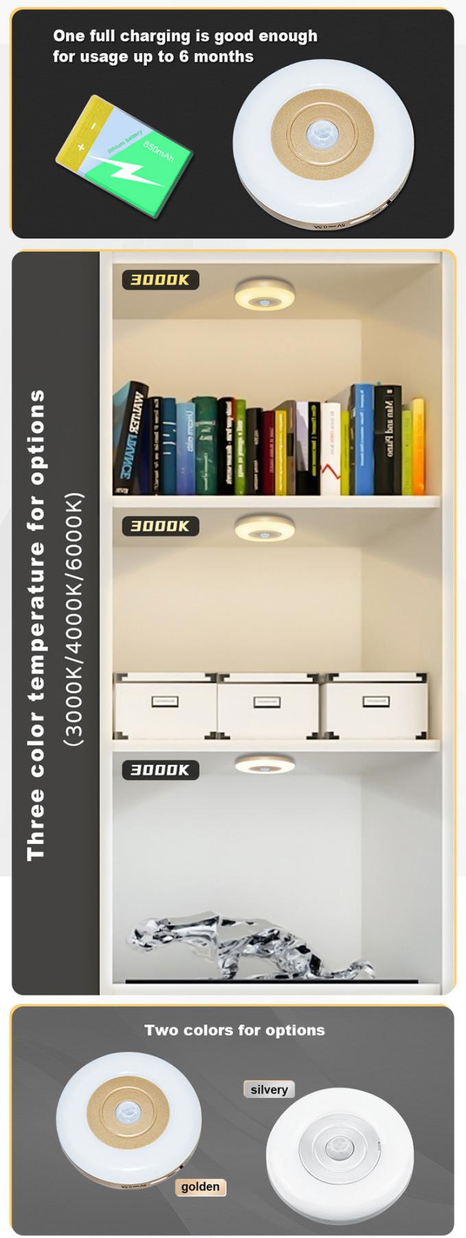 Wireless Wardrobe Motion Sensor LED Light 0.5W Motion Activated Closet Light 4