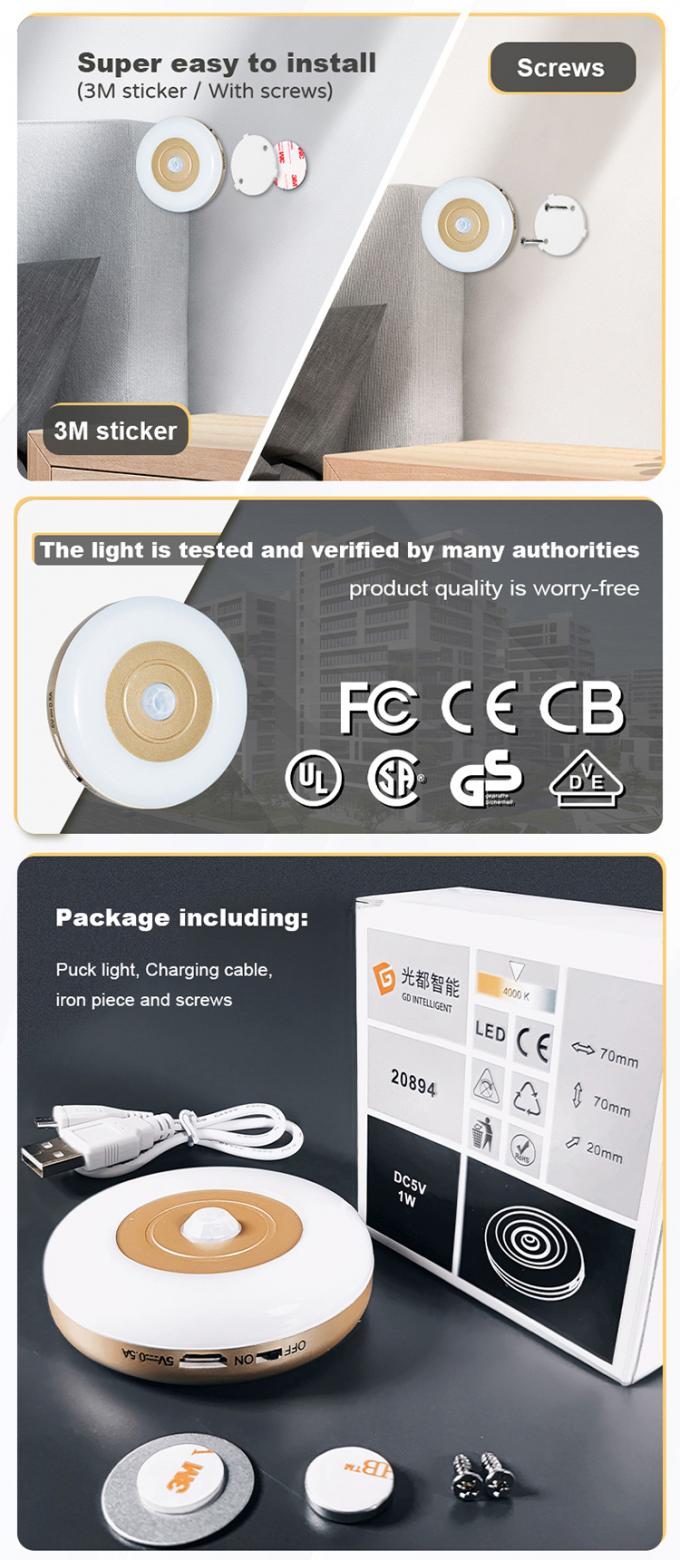 Wireless Wardrobe Motion Sensor LED Light 0.5W Motion Activated Closet Light 5
