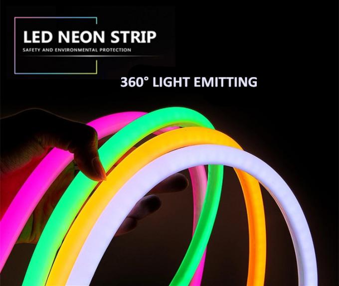 220V 110V RGB Round LED Neon Rope Tube Light 14MM 16MM 18MM 20MM 22MM 360 Degree LED Neon Flex 0