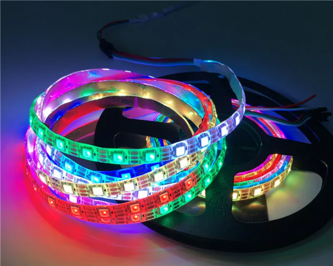 High Quality Digital Addressable WS2811 60led/Meter Dc12v Ip67 10mm Pixel Light Rgb Led Strip For Commercial Building 17