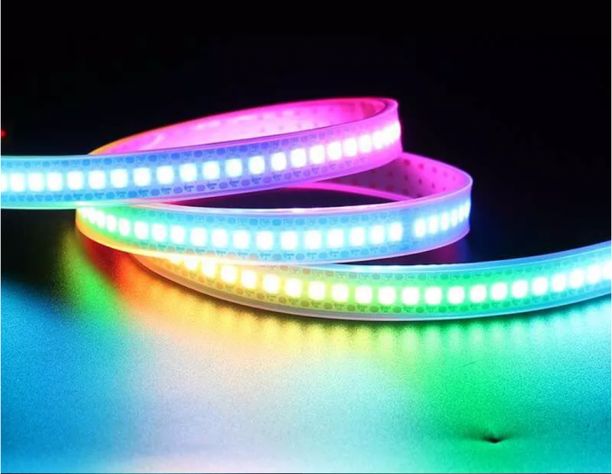 High Quality Digital Addressable WS2811 60led/Meter Dc12v Ip67 10mm Pixel Light Rgb Led Strip For Commercial Building 18