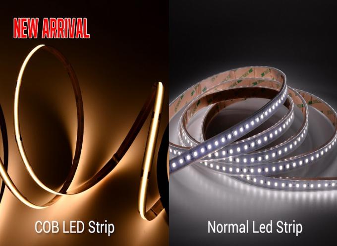 608LED Dimmable Cob Led Strip 10mm 5m Led Strip Lights With Adhesive Backing 3