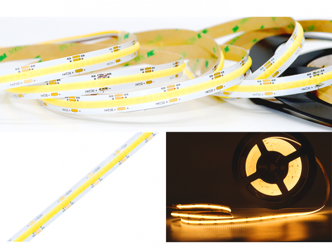 608LED Dimmable Cob Led Strip 10mm 5m Led Strip Lights With Adhesive Backing 1