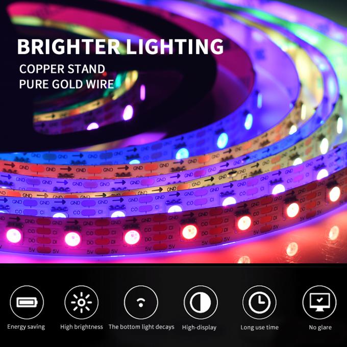102 Leds Self Adhesive LED Strip 60 Pixel Self Adhesive Rope Lights 0