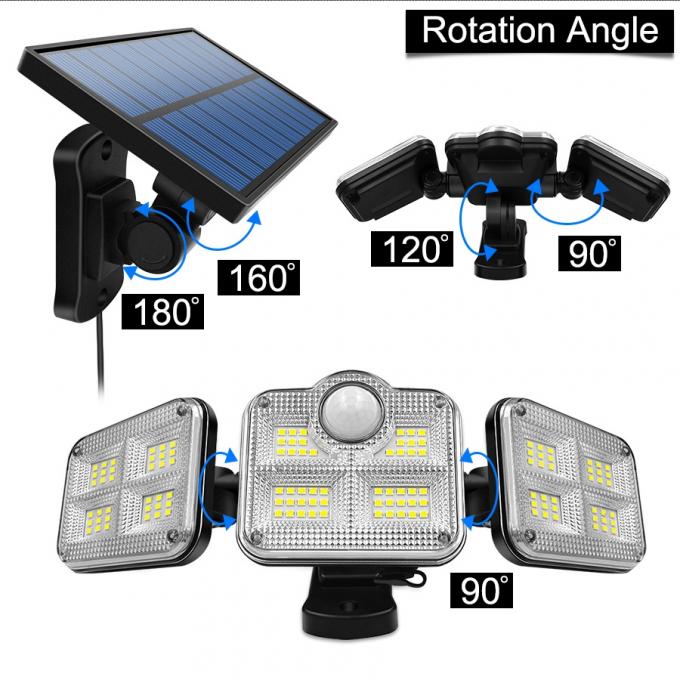 2.5W 122PCS LED Solar Powered Lights Motion Sensor Solar Lamp 3