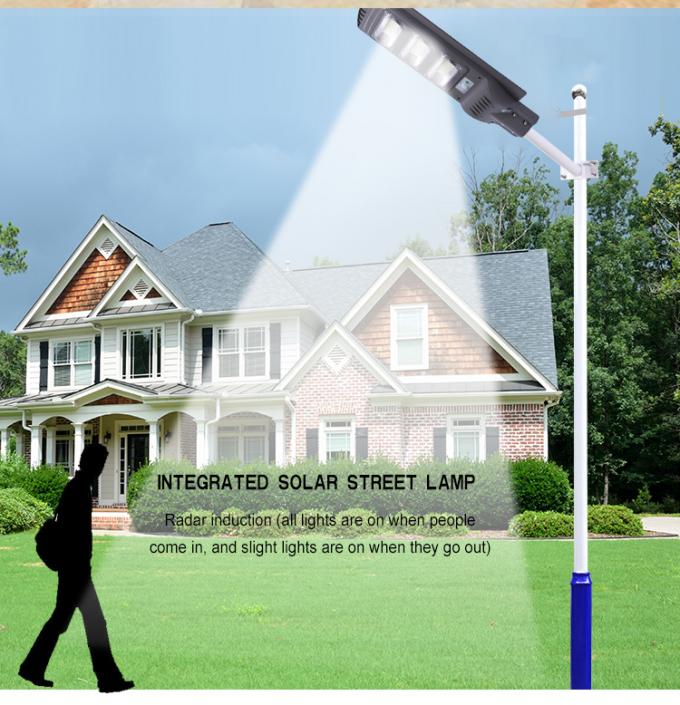 30w 60w 90w 120w LED Solar Powered Lights Integrated Motion Detector Street Lights 4