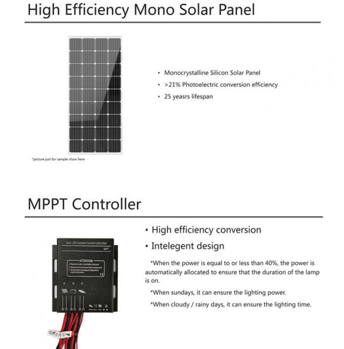 30watts 100w Solar Hybrid Street Light LED Solar Powered Lights IP65 Waterproof 3