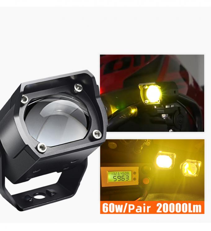 20000Lm 60W Driving LED Motorcycle Lights 16V Led Headlights Fog Lights 7