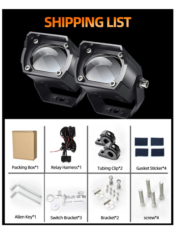 20000Lm 60W Driving LED Motorcycle Lights 16V Led Headlights Fog Lights 12