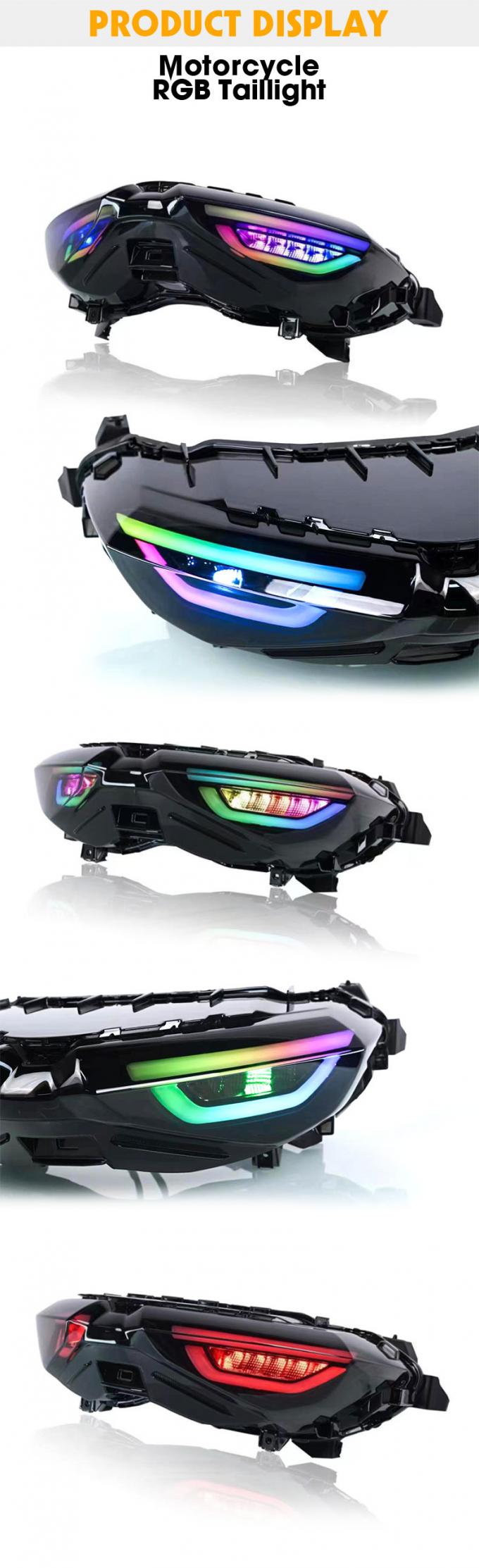 RGB Flashing Tail Lights LED Motorcycle Lights For Yamaha Nmax155 2