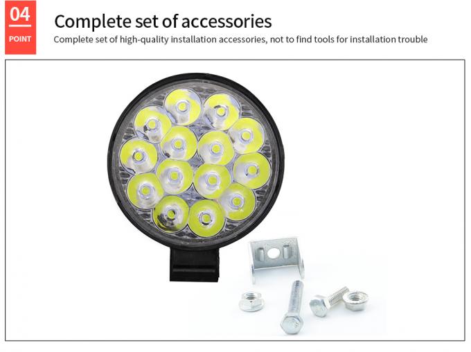 4X4 Offroad Headlight 14SMD 12V-80V Double Color Truck Spotlights 6