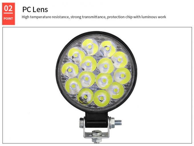 4X4 Offroad Headlight 14SMD 12V-80V Double Color Truck Spotlights 4