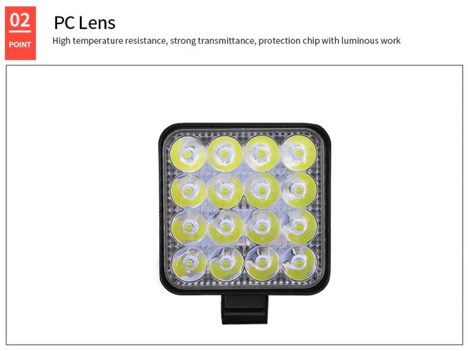 48W 16LED 4WD Square Led Work Lights Off Road Work Light 4