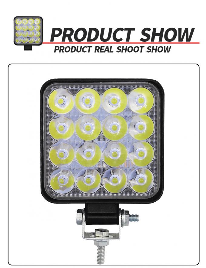 48W Square Vehicle LED Work Lights Bright 16 Leds Car Led Worklight 1