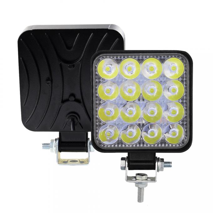 48W Square Vehicle LED Work Lights Bright 16 Leds Car Led Worklight 0