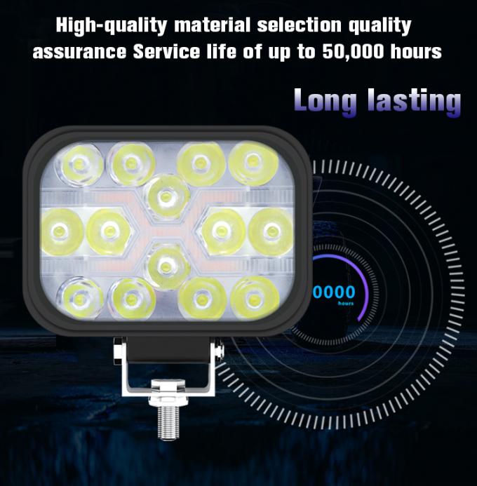 Ip67 Waterproof Vehicle LED Work Lights Square 24v 12v 42w 3 Inch 7