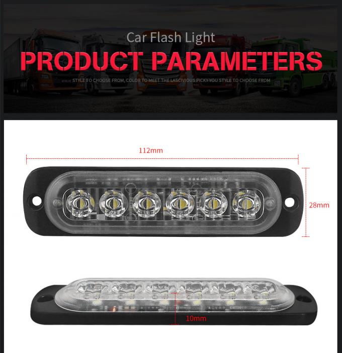 6LED Car Side Marker Lights Trucks Strobe Lamp LED Flasher Warning Lights 2