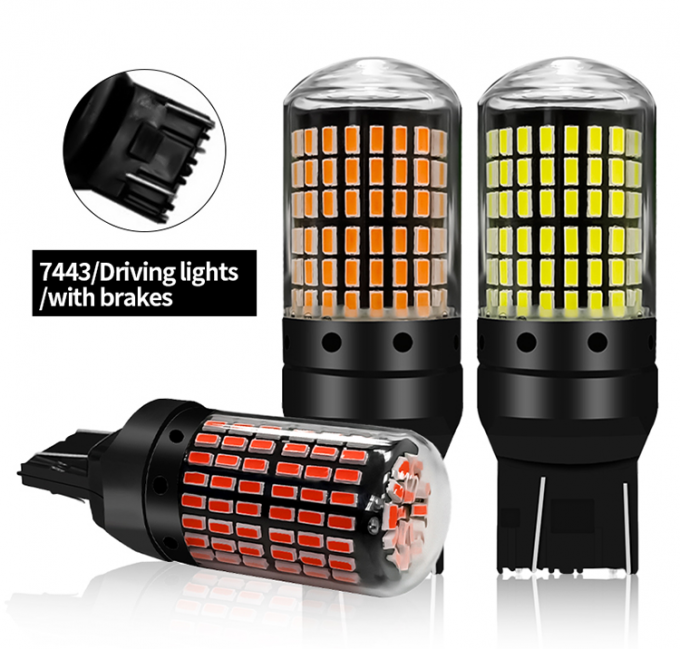 T20 144smd Car Led Bulb 1156 1157 7440 7443 White Yellow Red Light Led Turn Signal Light Driving Reverse Brake Light Bul 11