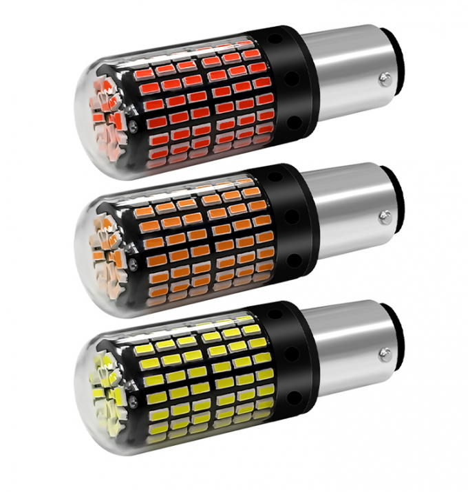 T20 144smd Car Led Bulb 1156 1157 7440 7443 White Yellow Red Light Led Turn Signal Light Driving Reverse Brake Light Bul 12