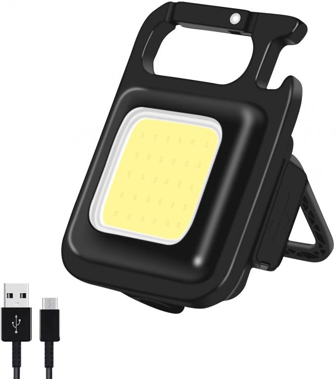 800Lm COB Rechargeable Keychain Light Portable 4 Light Modes Pocket 0