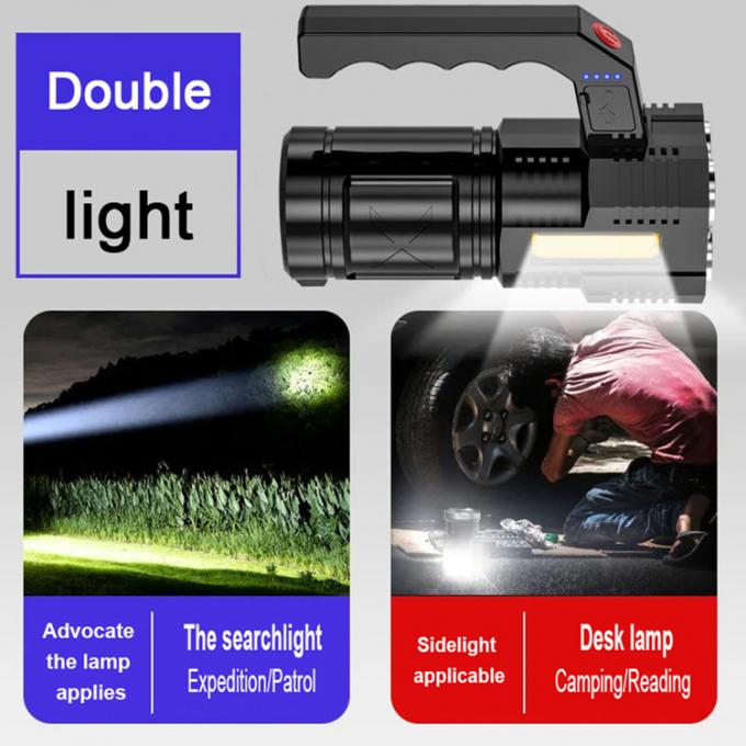 1500mah Rechargeable Waterproof Torch Outdoor Working Light 6000K 3