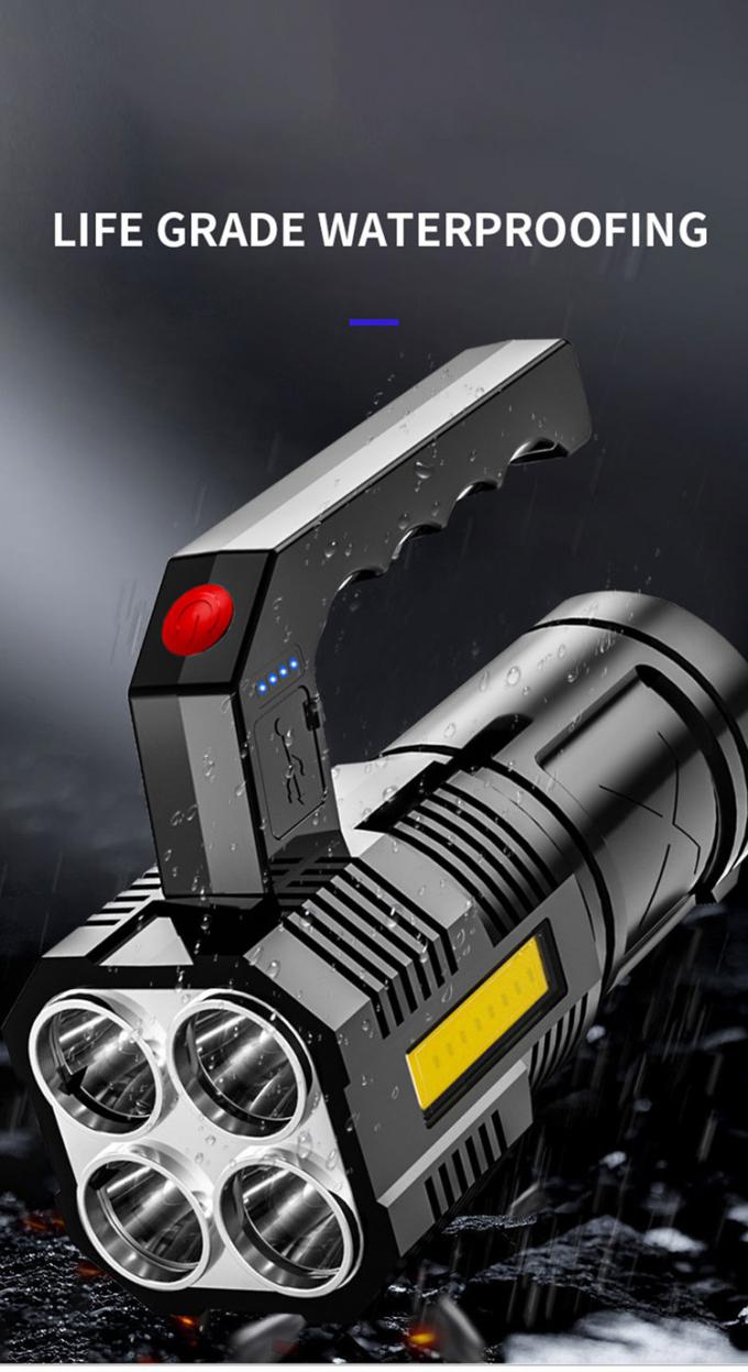 1500mah Rechargeable Waterproof Torch Outdoor Working Light 6000K 6