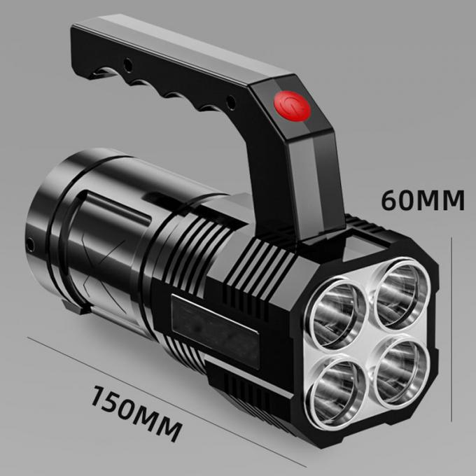 1500mah Rechargeable Waterproof Torch Outdoor Working Light 6000K 9