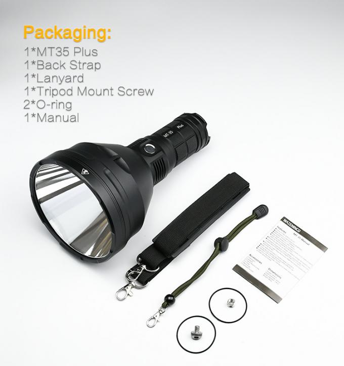 MT35 PLUS Handheld Flashlight XHP35 Hi 2700 Lumen Led Searchlight 15