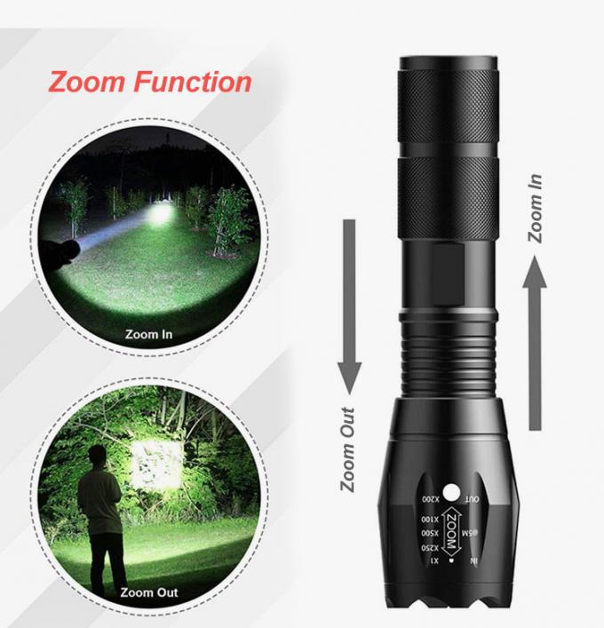 Camping Tactical Torch Outdoor Working Light IP65 Multifunction Emergency Flashlight 8