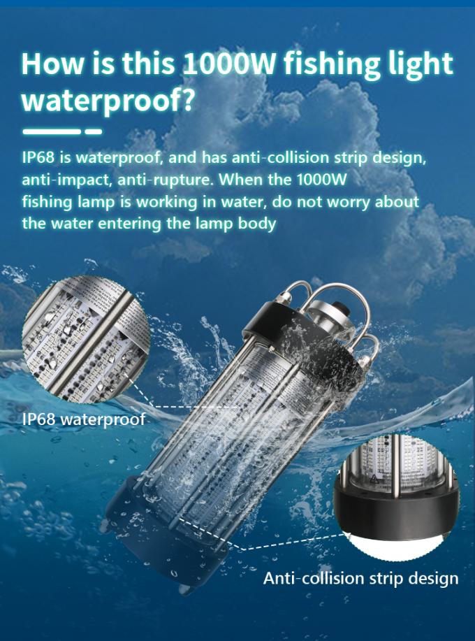 200W 1000W Submersible Fishing Light Outdoor Working Light AC220V 6