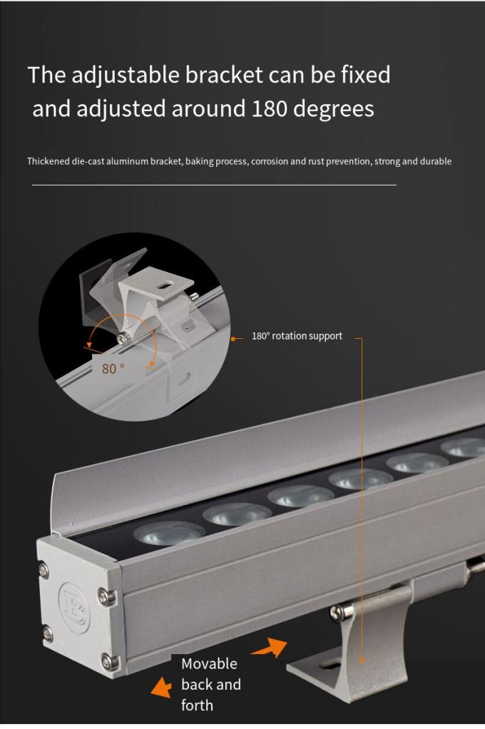 Dmx512 Architectural Wall Wash Lights Outdoor Working Light DC12V 36W RGB 11