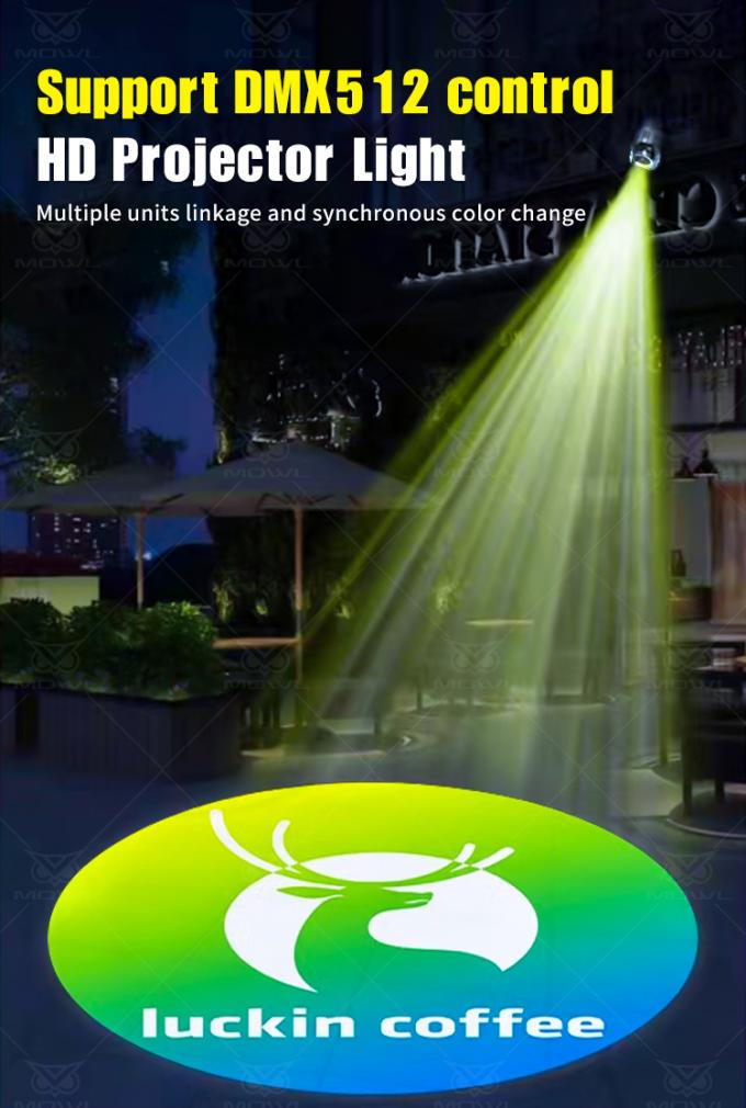 300W Gobo Logo Projector Light Indoor Work Light 6000K Waterproof Gobo Projector 6