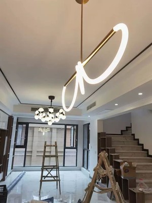 7000lm Restaurant Led Strip Chandelier Led Rope Chandelier 110~240V 4