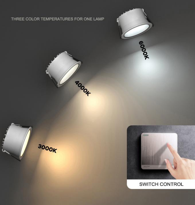Anti Dazzle Round Recessed Downlight Ip44 6000K Embedded Ceiling Light 5
