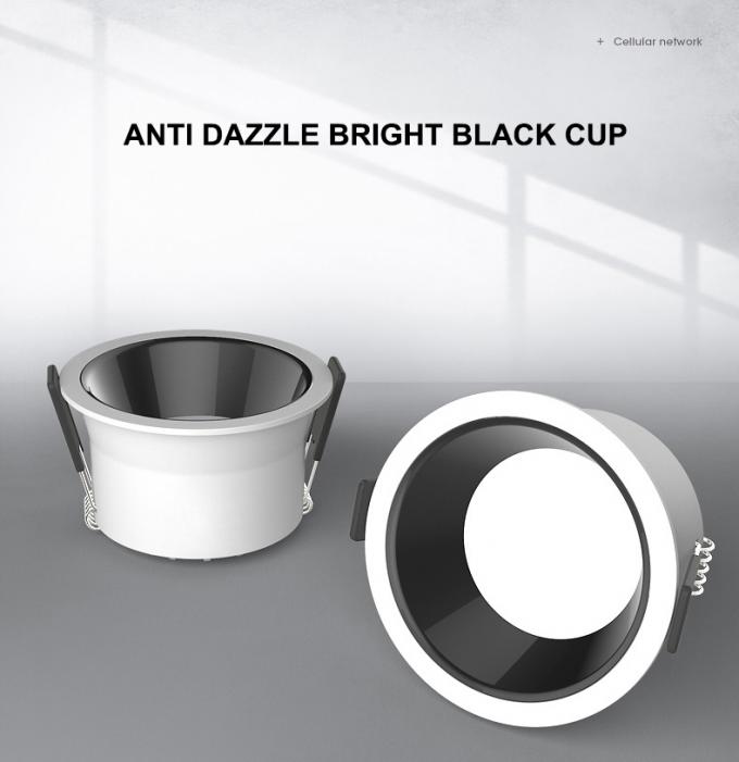 Anti Dazzle Round Recessed Downlight Ip44 6000K Embedded Ceiling Light 9