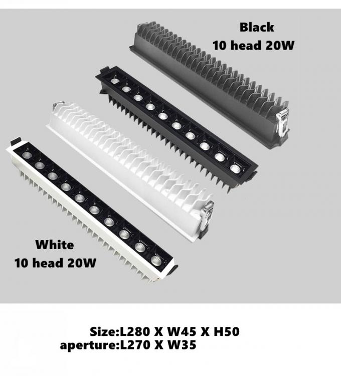 IP55 Ceiling Recessed Led Strip Lighting 7W 10W 2700K-3000K Warm White 4