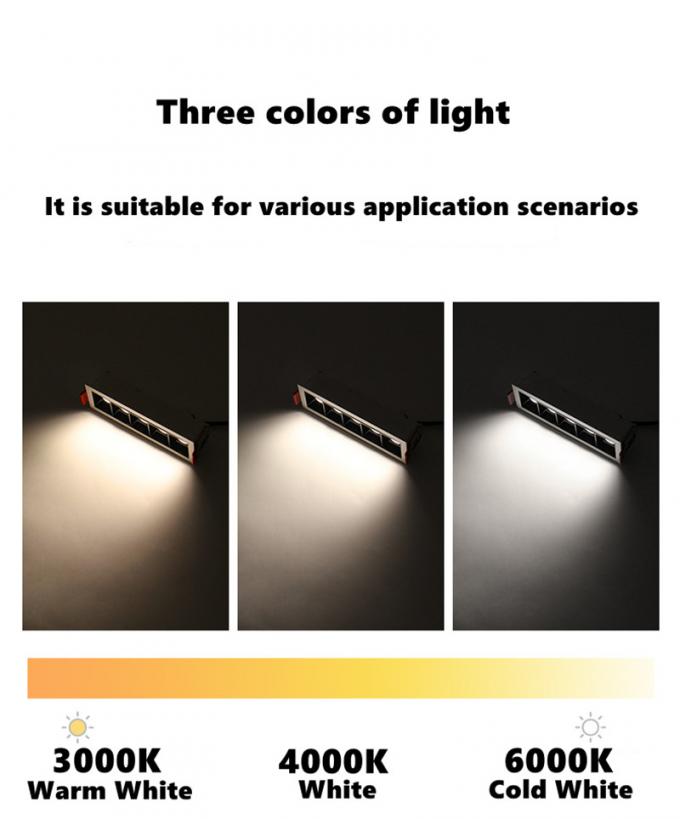 IP55 Ceiling Recessed Led Strip Lighting 7W 10W 2700K-3000K Warm White 12