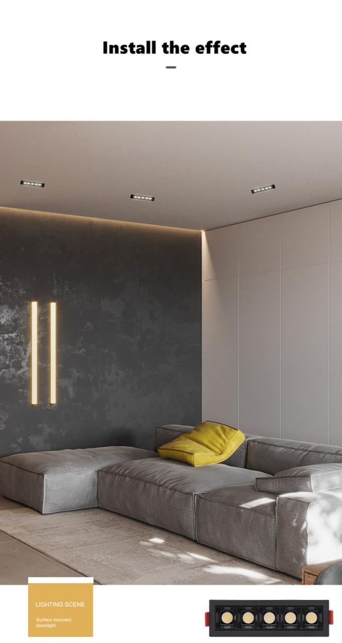 IP55 Ceiling Recessed Led Strip Lighting 7W 10W 2700K-3000K Warm White 15