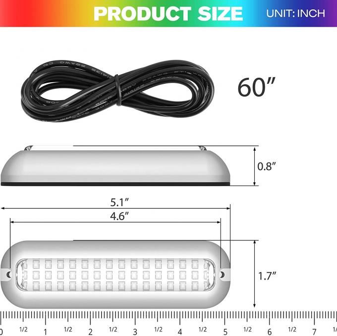 ROHS Yacht Blue Underwater Boat Lights Underwater Marine Lights For Boats 12