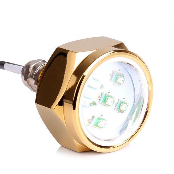 6000K LED Marine Lights Rgb Drain Plug Light Daylight Alert 2700lm 4