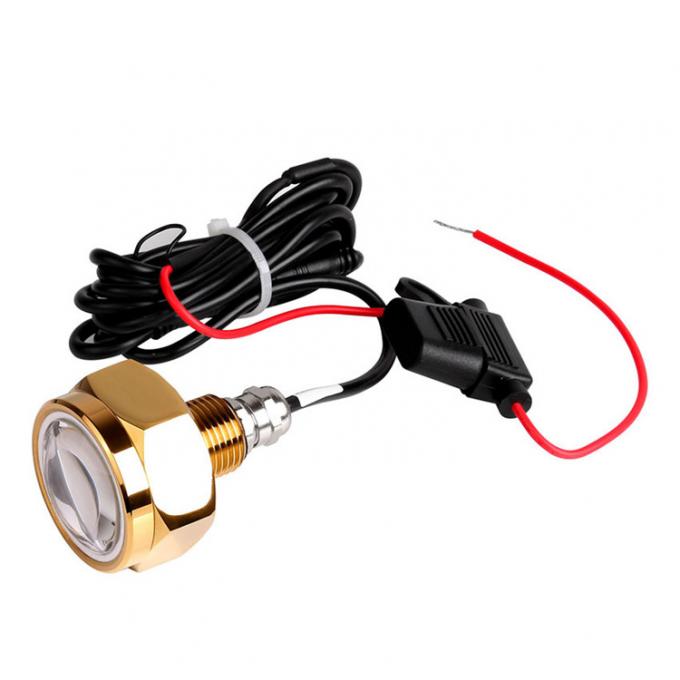6000K LED Marine Lights Rgb Drain Plug Light Daylight Alert 2700lm 5