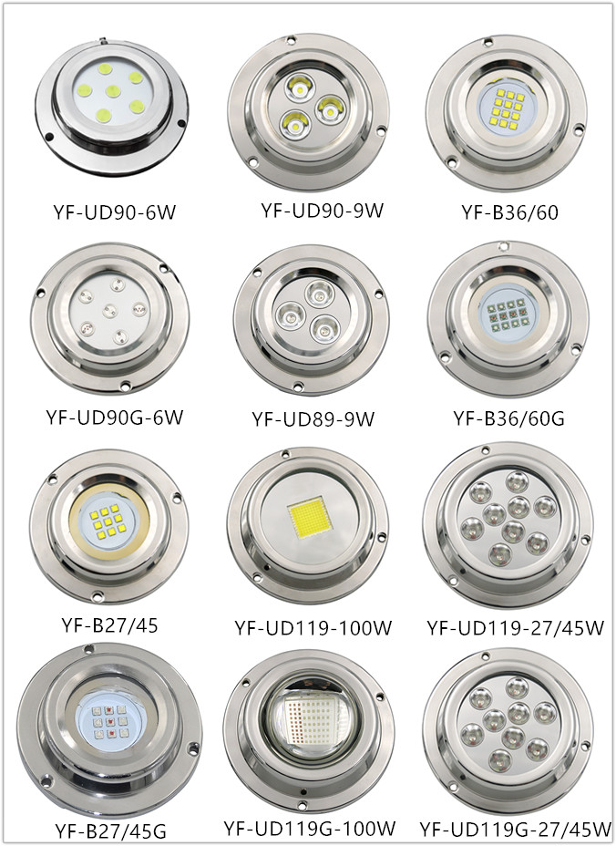 Bronze 450w Ocean Led Underwater Lights IP68 Underwater Transom Lights 7