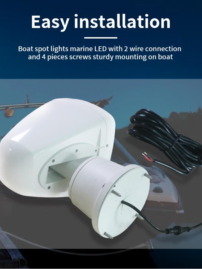 60w Marine Searchlight 50M Remote Control Marine Spotlight White 6