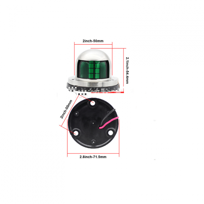 5050SMD IP68 Boat Bow Headlights Red Green LED Bow Navigation Light 9