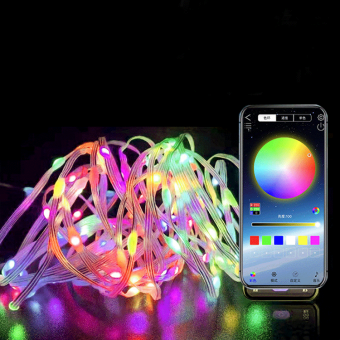 Remote Controlled LED String Lights Voice Activated and Colorful Running Horse Design 2