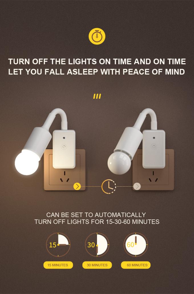 Two/Three Plug Remote Control Socket 5W Night Light for Bedroom Sleep and Baby Feeding 5
