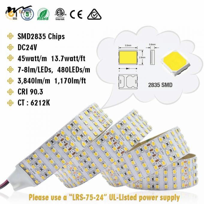 High CRI 90 Tape Lights White LED Strip Light for Industrial and Photographic Lighting 5