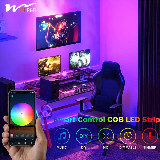 LED Light Source Type USB RGB COB Strip Lights 4.92ft with 5V Color Changing Feature 3