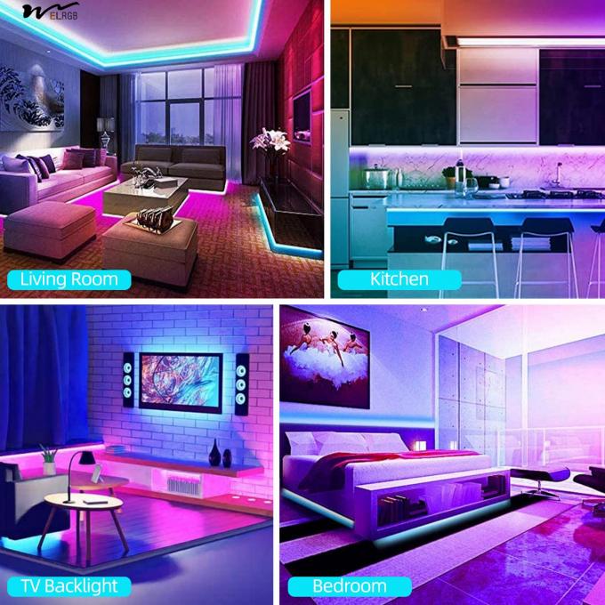 Modern Style 100FT Smart LED Strip Lights 2 Rolls of 50ft with 40 Key Remote Controller Sync to Music 5